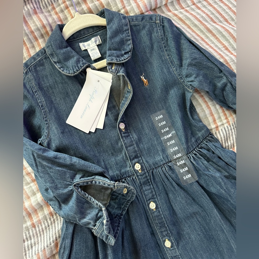Ralph Lauren toddler Jean dress new